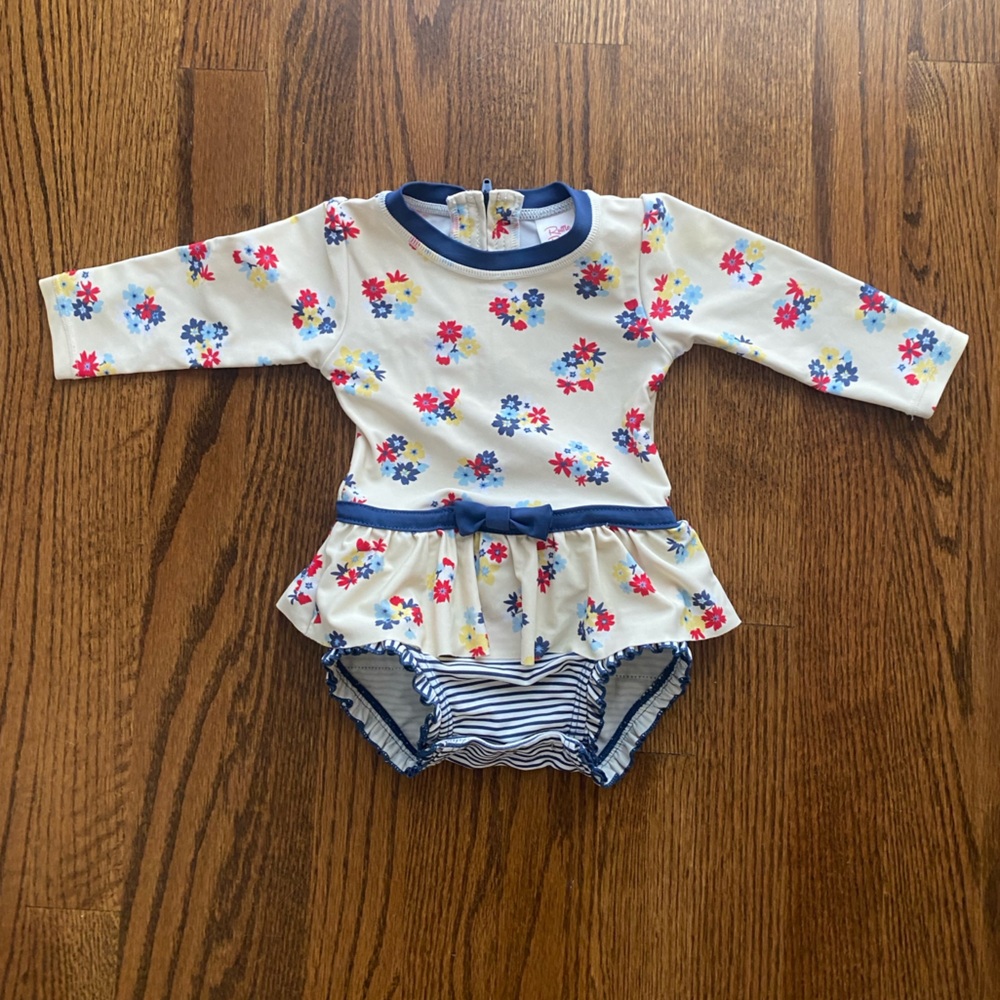 RuffleButts Skirted One Piece Rash Guard